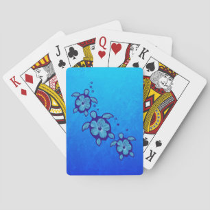 Jeu De Cartes 3 Tortues Honu Bleues