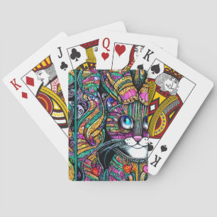 Jeu De Cartes 3D Clear Very Little Cute Plein Corps Beau Chat