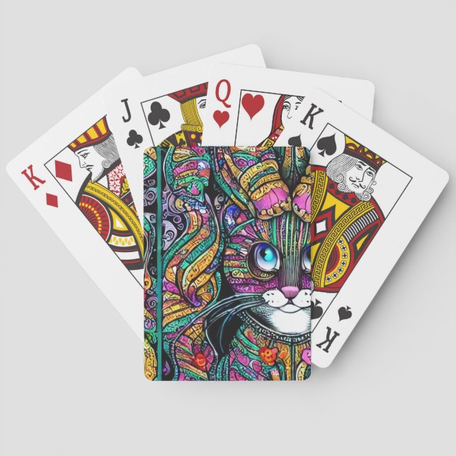 Jeu De Cartes 3D Clear Very Little Cute Plein Corps Beau Chat (dos)