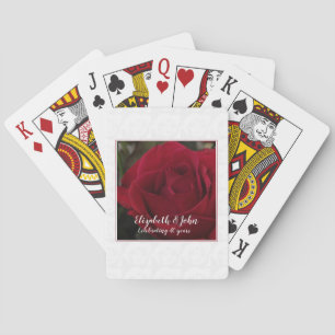 Jeu De Cartes 40e Mariage de rubis Anniversaire rose rouge