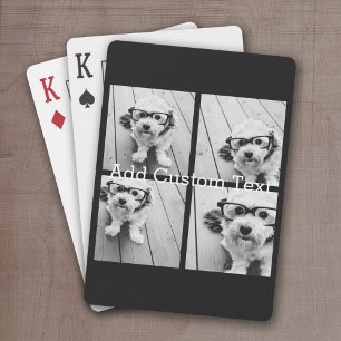 Jeu De Cartes 4 Collage de photos - vous pouvez changer la coule