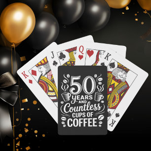 Jeu De Cartes 50 ans et d'innombrables tasses de café 