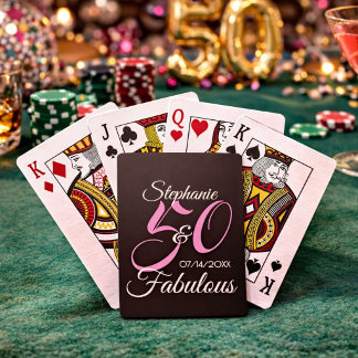 Jeu De Cartes 50 ans et Fabuleux Fête d'anniversaire personnalis