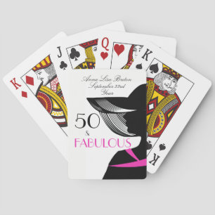 Jeu De Cartes 50 et anniversaire élégant d'art déco fabuleux