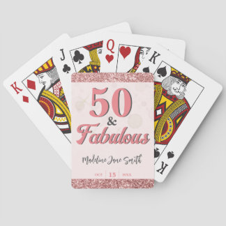 Jeu De Cartes 50 et fabuleux Anniversaire Elégante Parties scint