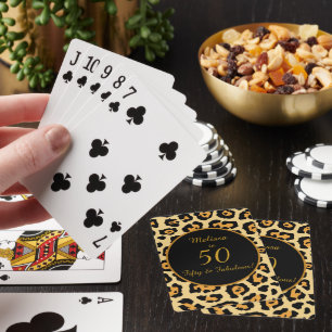 Jeu De Cartes 50 Fabulous Birthday Leopard Print 