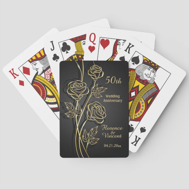 Jeu De Cartes 50e anniversaire des roses d'or (dos)
