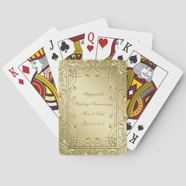 Jeu De Cartes 50e anniversaire du Mariage de l'or (dos)