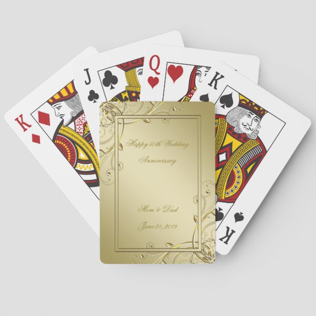 Jeu De Cartes 50e anniversaire du Mariage de l'or (dos)