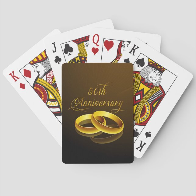 Jeu De Cartes 50e anniversaire | Script Gold (dos)