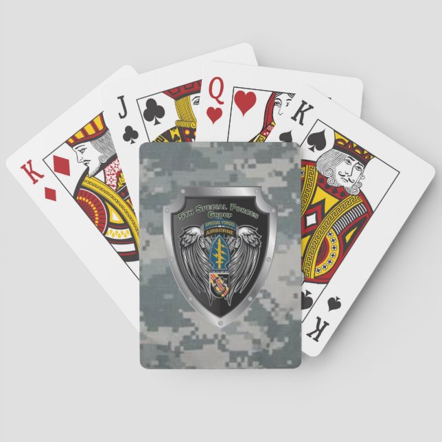 Jeu De Cartes 5e Groupe des forces spéciales (aéroporté) (dos)