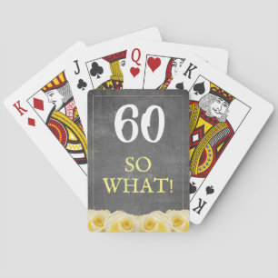 Jeu De Cartes 60 Alors quel tableau rouge rose jaune 60e anniver