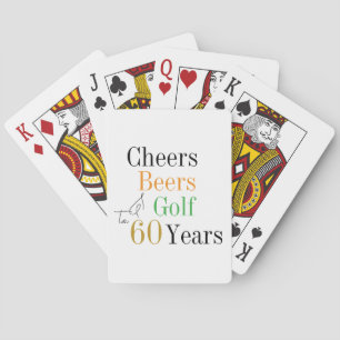 Jeu De Cartes 60e anniversaire Golf Cheers Bières minimal