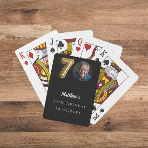 Jeu De Cartes 70e anniversaire en or noir photo