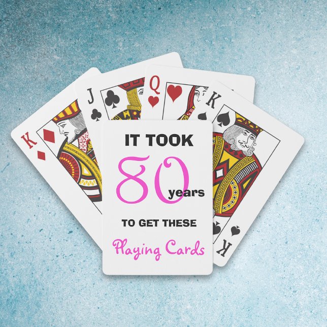 Jeu De Cartes 80e anniversaire Idées cadeaux pour elle - Jouer d (Créateur téléchargé)