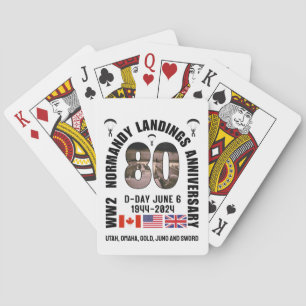 Jeu De Cartes 80e JEUDI DÉBARQUEMENT NORMANDY 2ÈME GUERRE MONDIA