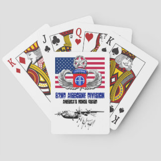 Jeu De Cartes 82e division aéroportée cartes de poker