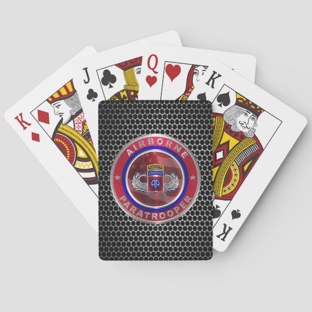 Jeu De Cartes 82e division aéroportée "Ranger aéroporté" (dos)