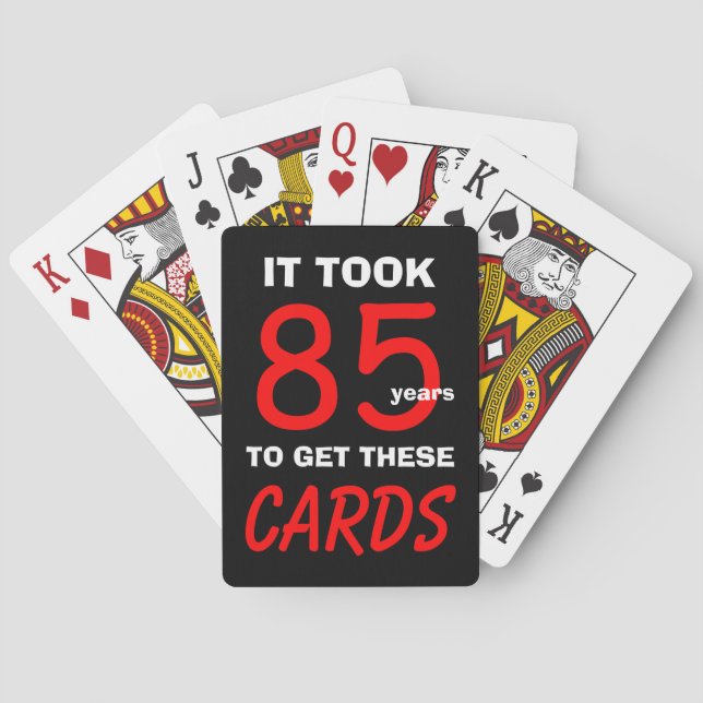 Jeu De Cartes 85th Birthday Poker Playing Cards Humor  (dos)