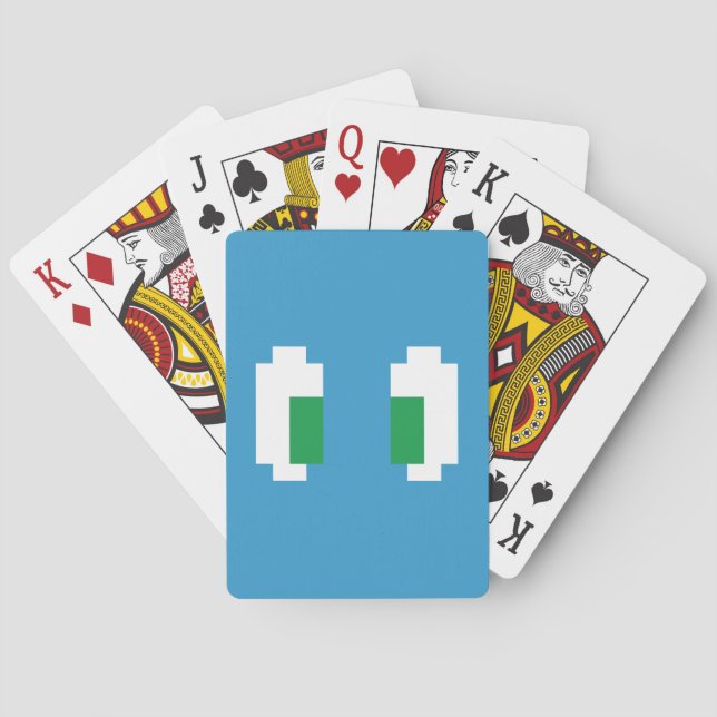 Jeu De Cartes 8 Bits Pixel Manga Yeux verts (dos)
