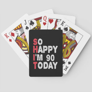 Jeu De Cartes 90e anniversaire So Happy I'm 90 Today Drôle cadea