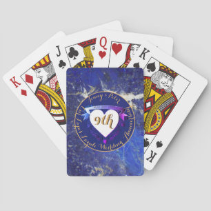 Jeu De Cartes 9e anniversaire Mariage Lapis Lazuli Couleur Jeu