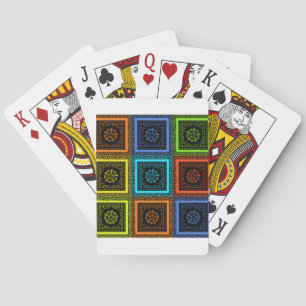 Jeu De Cartes À damiers d'Afrique Imprimer