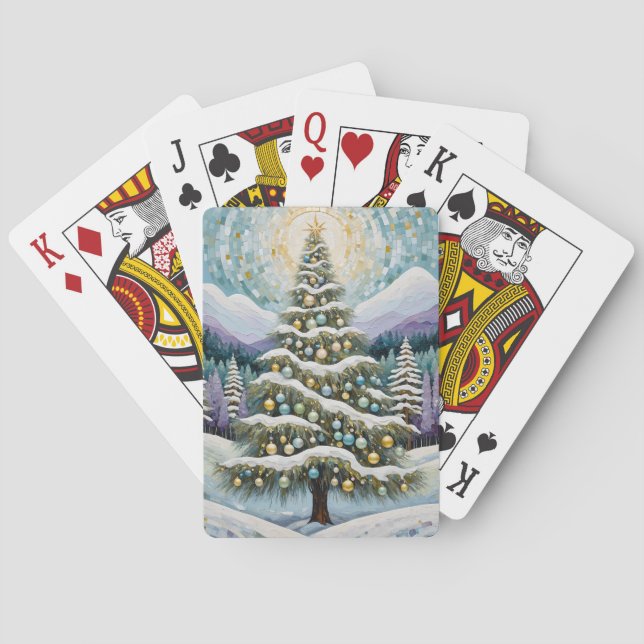 Jeu De Cartes À feuillage persistant doré (dos)