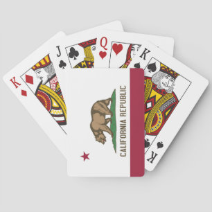 Jeu de cartes à jouer avec le drapeau de Californi