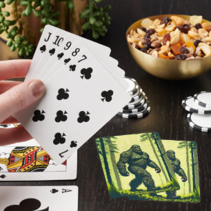 Jeu De Cartes À Pied Pour Une Promenade En Forêt