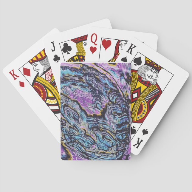 Jeu De Cartes Abalone Abstrait Sea Shell Conçu (dos)