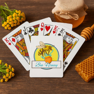 Jeu De Cartes Abeille avec Miel Jar apiculteur Vintage