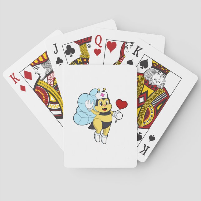 Jeu De Cartes Abeille comme infirmière avec coeur.PNG (dos)