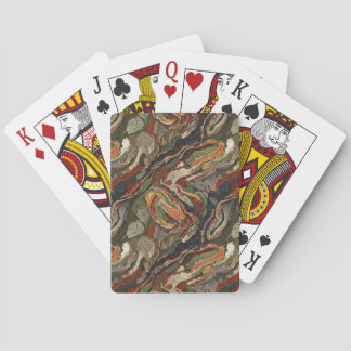 Jeu De Cartes Abstract Earth Tone Swirl Pattern