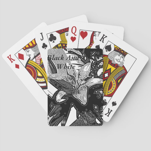 Jeu De Cartes abstrait noir et blanc moderne (dos)