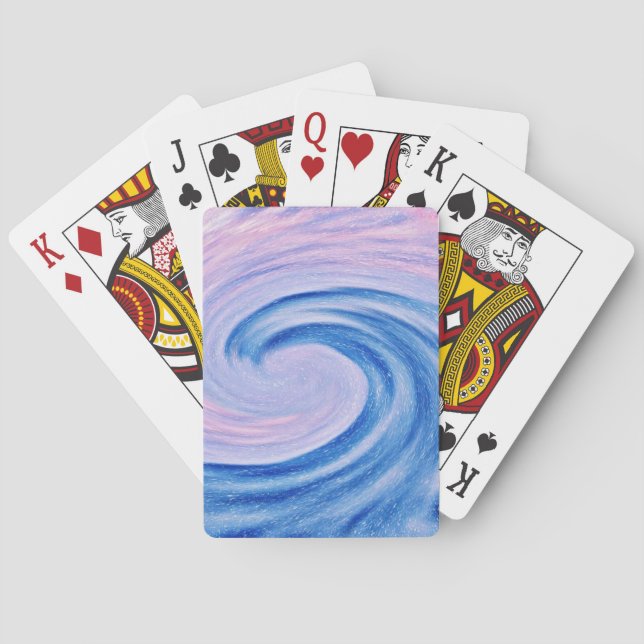 Jeu De Cartes Abstrait Ocean Wave Art Playing Cartes (dos)