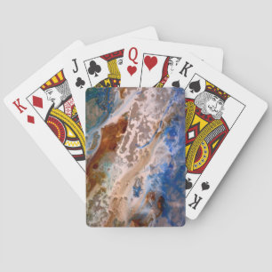 Jeu De Cartes Abstrait plage de sable motif motif en mousse d'ea
