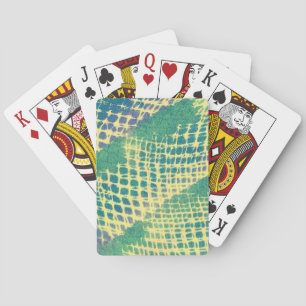 Jeu De Cartes Abstrait Vert Bleu Violet Motif Jouer Cartes