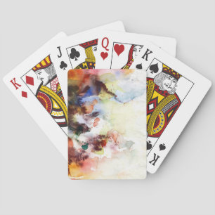 Jeu De Cartes Abstraite aquarelle grunge texture avec peinture