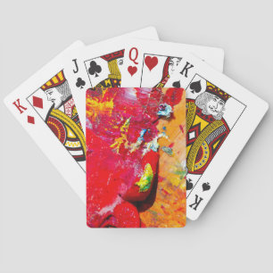 Jeu De Cartes Abstraite De Palette Artiste Gaie
