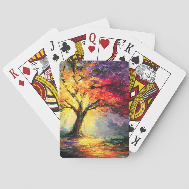 Jeu De Cartes Abstraite nature spirituelle Arbre de vie (dos)