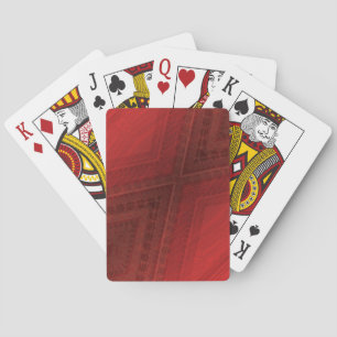 Jeu De Cartes Acceptation   Motif de Boho Eclectique Rouge
