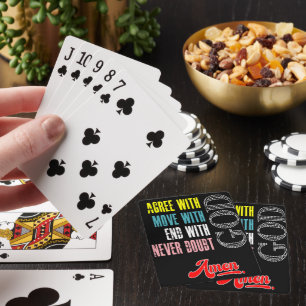 JEU DE CARTES ACCEPTEZ AVEC DIEU, DÉPLACEZ AVEC DIEU, FINISSEZ A