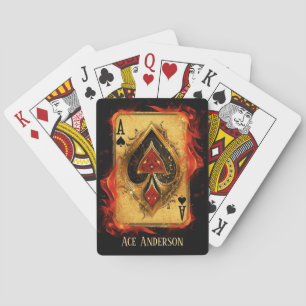 Jeu De Cartes Ace de pique sur feu