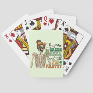 Jeu De Cartes Acheter Me Bière Verte - Squelette Saint Patrick