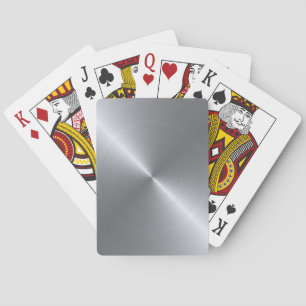 Jeu De Cartes Acier inoxydable poli apparence métallique