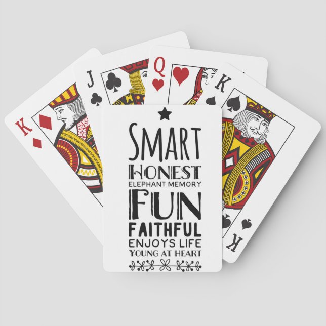 Jeu De Cartes Acronyme de Sheffey avec une étoile (dos)