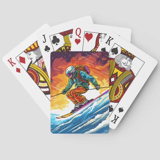 Jeu De Cartes Action de ski (dos)