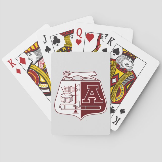 Jeu De Cartes Ada Cougar Band Gris Solid Logo (dos)