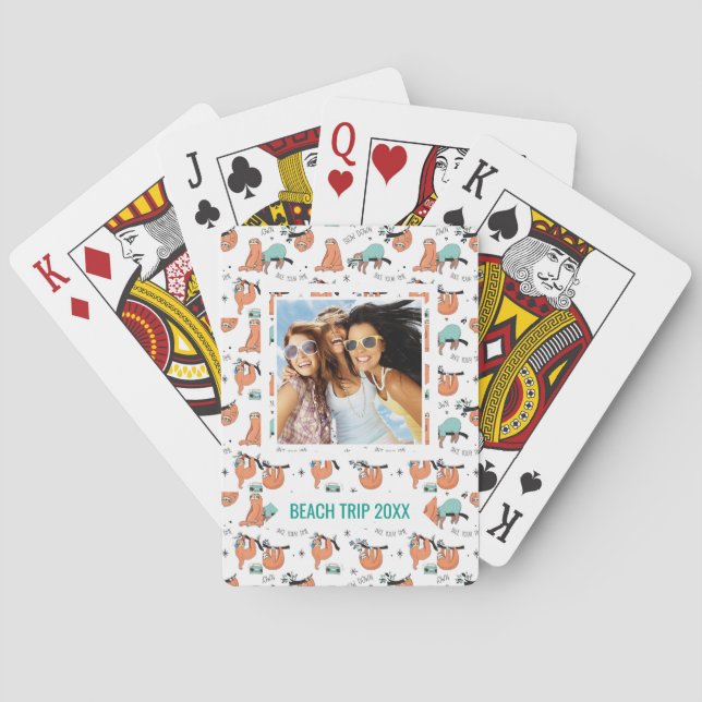 Jeu De Cartes Add Your | Cute Sloth Pattern (dos)